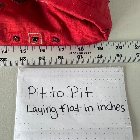 Chicos Design Vintage Silk Beaded Embroidered Art To Wear Jacket Size XS (0) Red - Picture 10 of 12